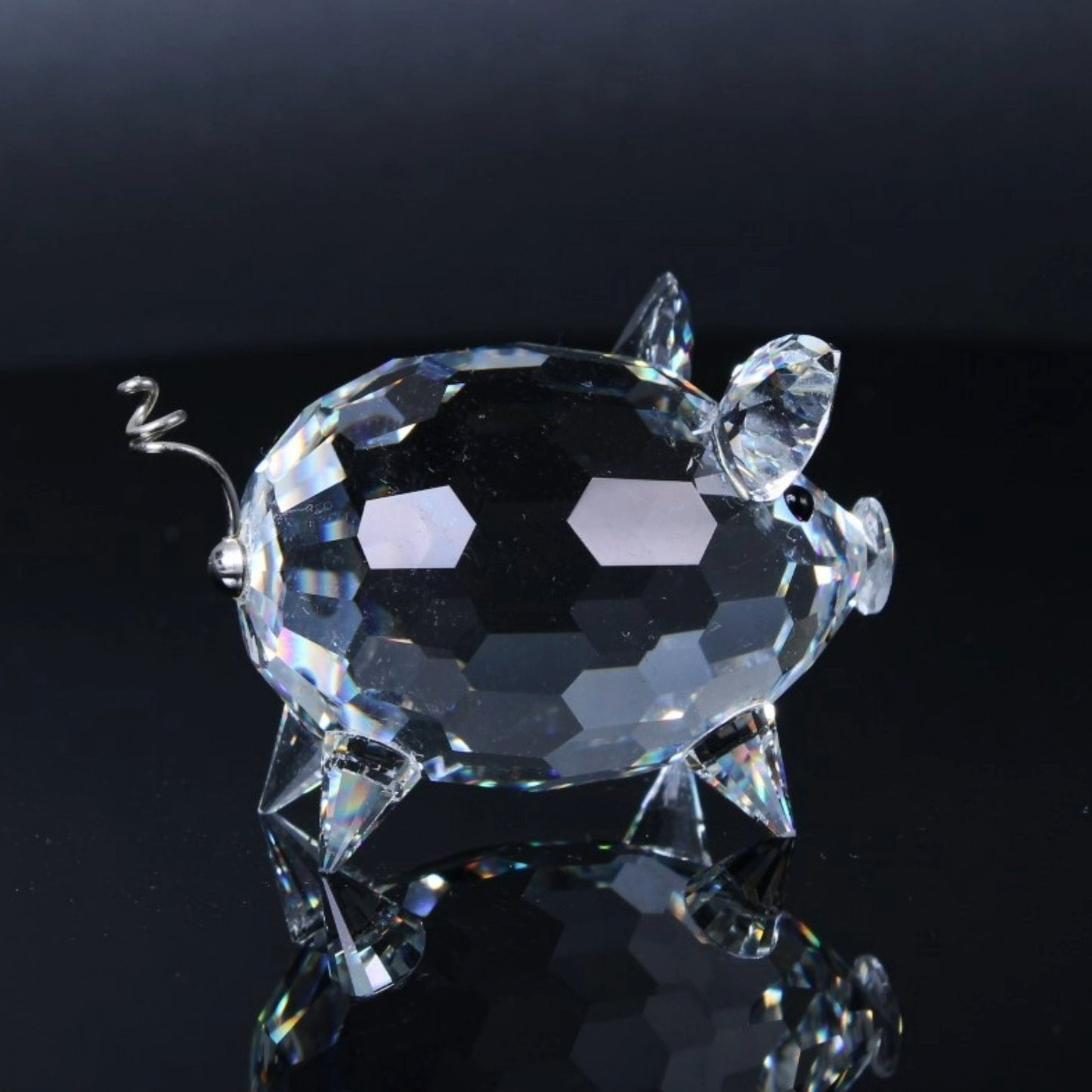 Swarovski Mini Pig Figurine - Perfect Condition with Original Box - Free Shipping - Perfect Gift for Mom