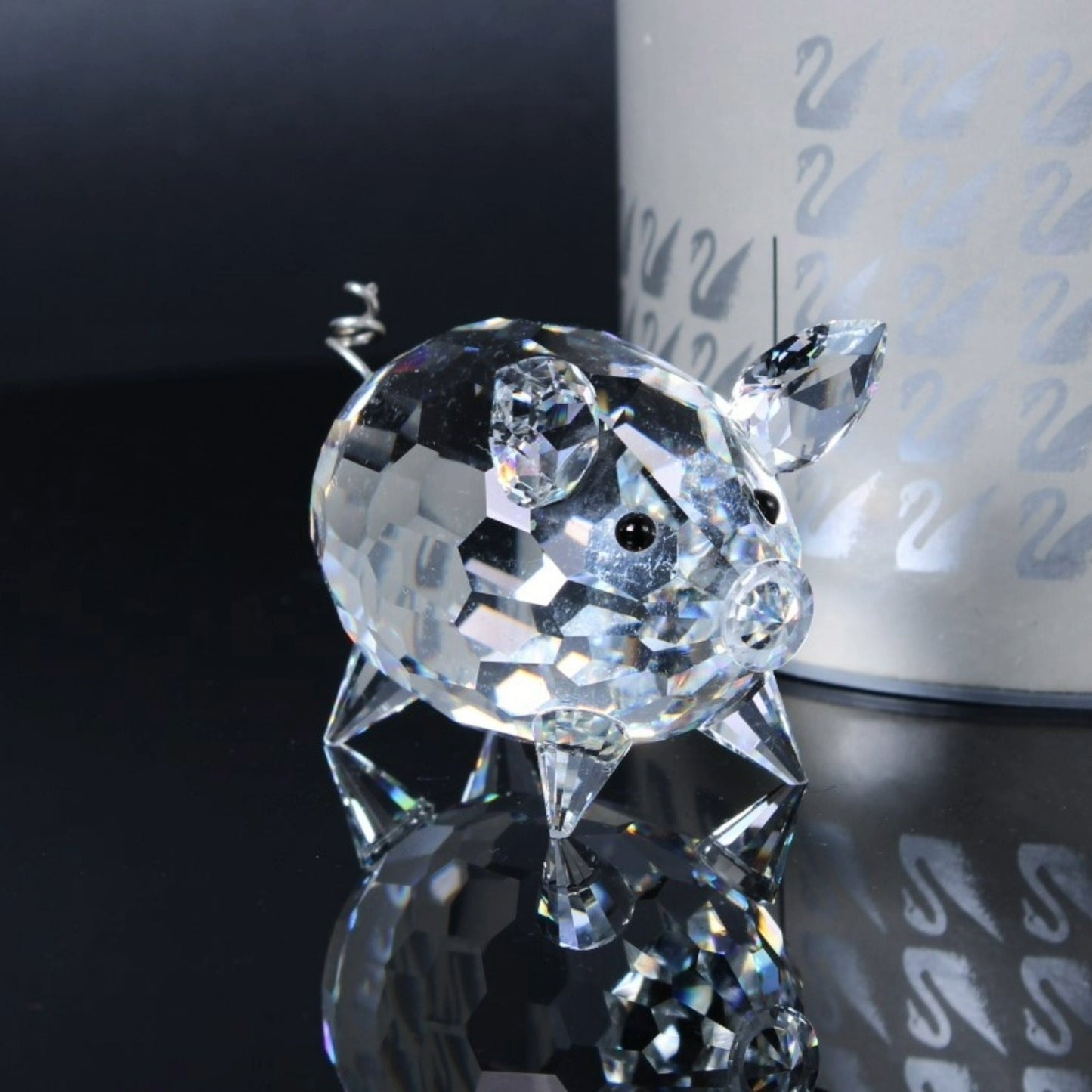 Swarovski Mini Pig Figurine - Perfect Condition with Original Box - Free Shipping - Perfect Gift for Mom