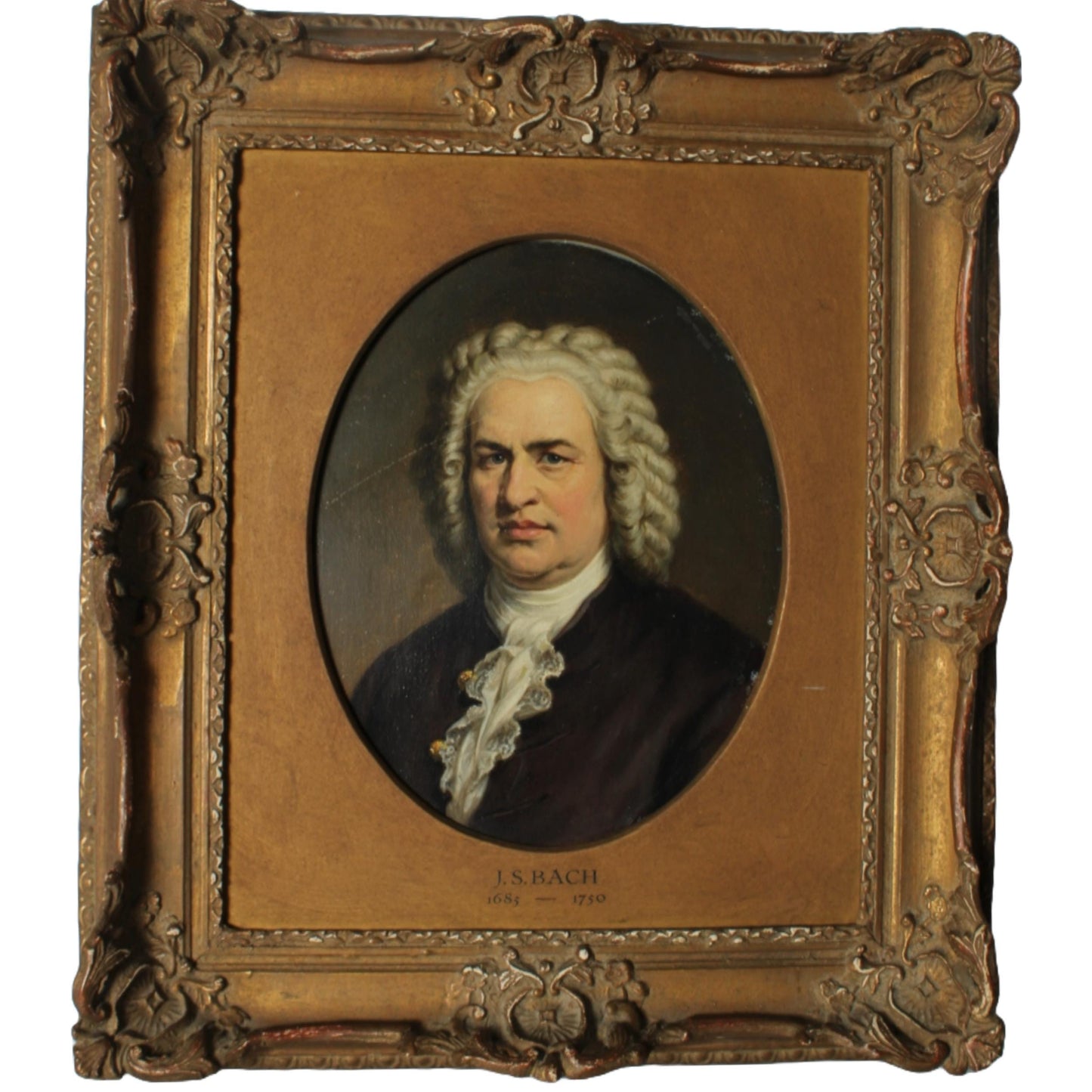 Set of 4 European Men's Portraits - 19th Century - Bach, Meyerbeer, Adolphe Thiers - Oil on Panel