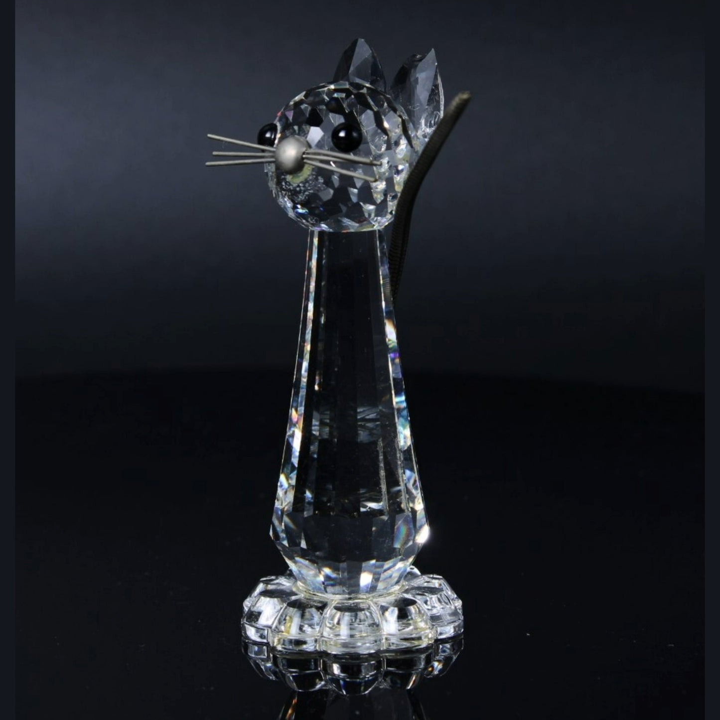 Swarovski Crystal Cat Figurine - Includes Box, Without Certificate
