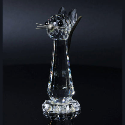 Swarovski Crystal Cat Figurine - Includes Box, Without Certificate