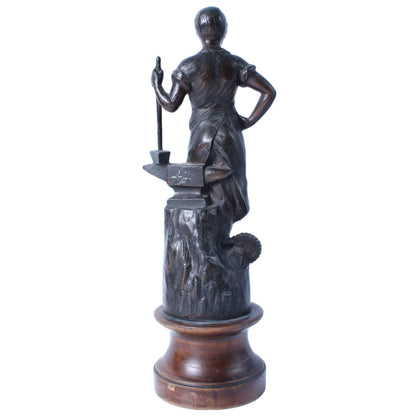 Le Forgeron - Prachtige Handgemaakte Antieke Bronzen Sculptuur - Gratis Verzending - De Smid - Arbeiderskunst - Socialisme - antiek - kunst