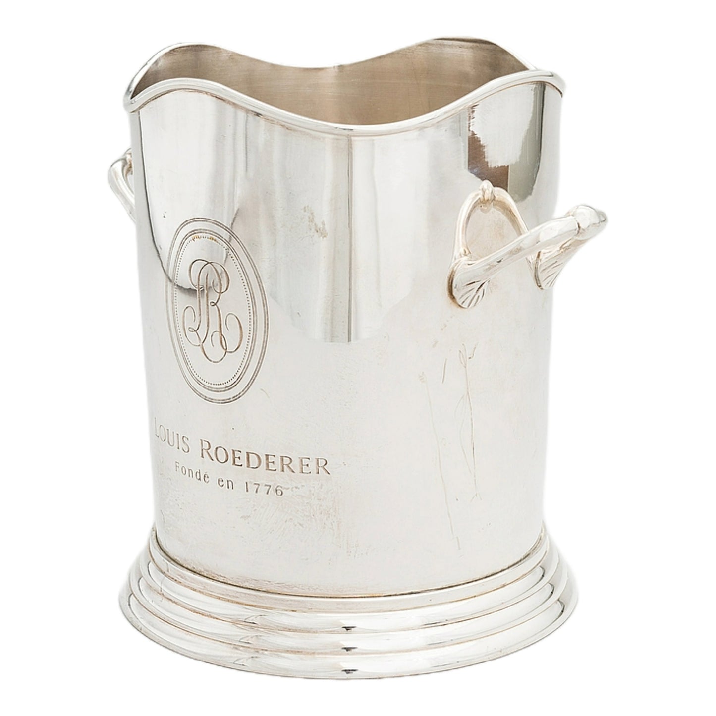 Champagne Cooler - Silver Plated Brass - Louis Roederer - Free Shipping - Top Piece - Great Gift - Vintage - Antique - Champagne - Gift