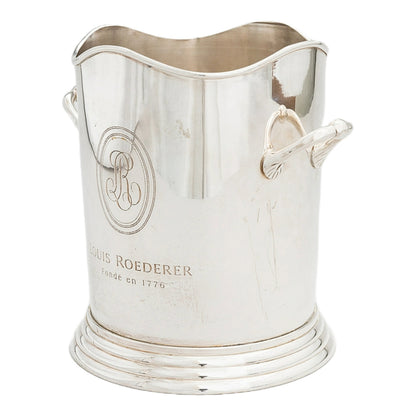 Champagne Cooler - Silver Plated Brass - Louis Roederer - Free Shipping - Top Piece - Great Gift - Vintage - Antique - Champagne - Gift