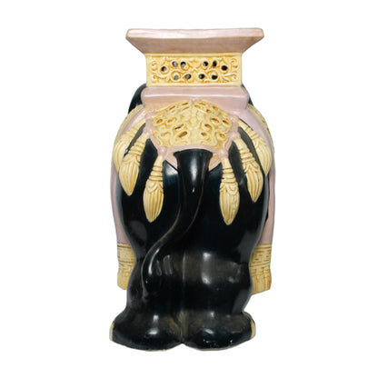 Unique Hand Painted XXL Ceramic Elephant Plant Stand - Hollywood Regency Style - Free Shipping - Home Decoration - Decoration