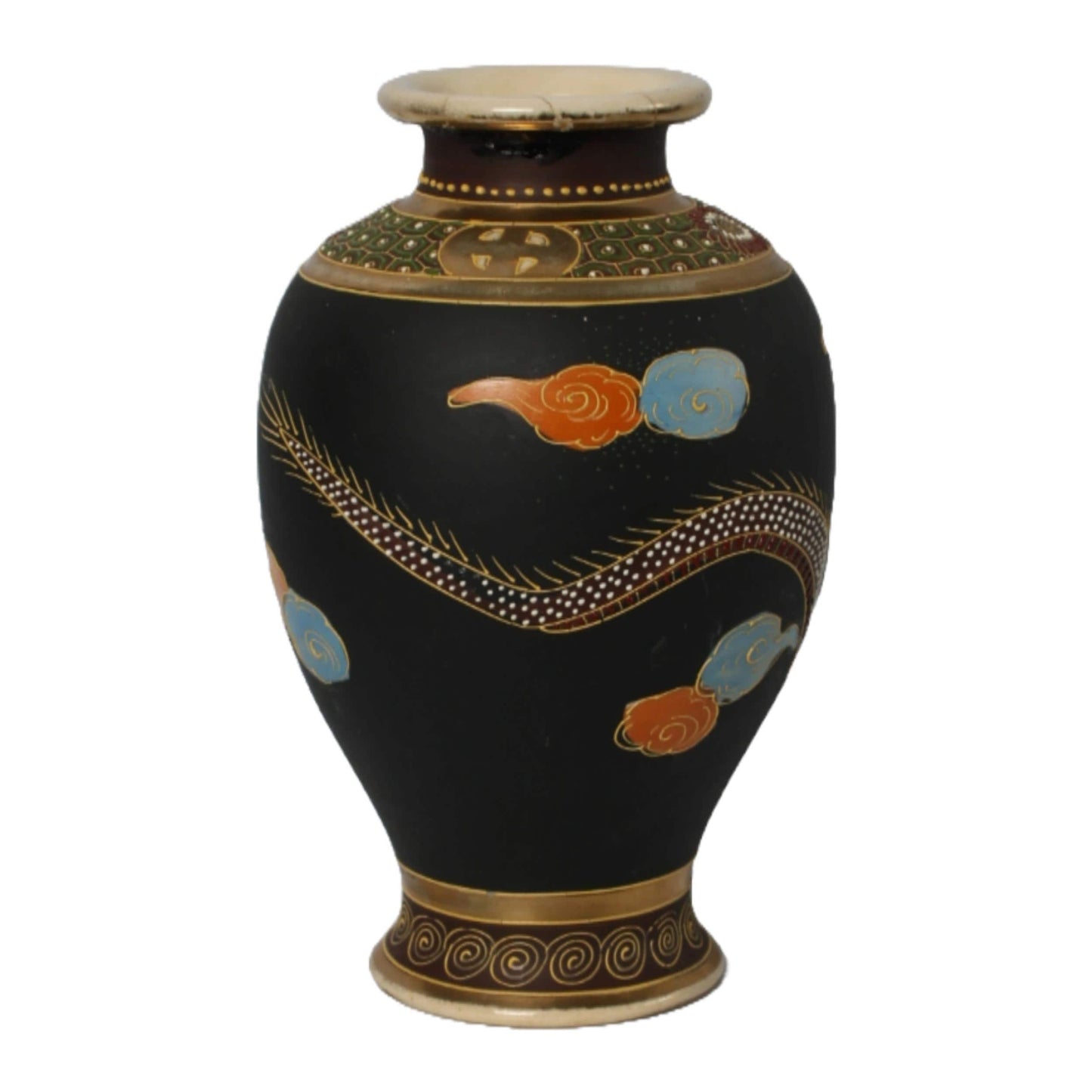 Hand-painted Japanese Vase - With Signs of Use - 20th Century Masterpiece - Free Shipping - Home Decoration