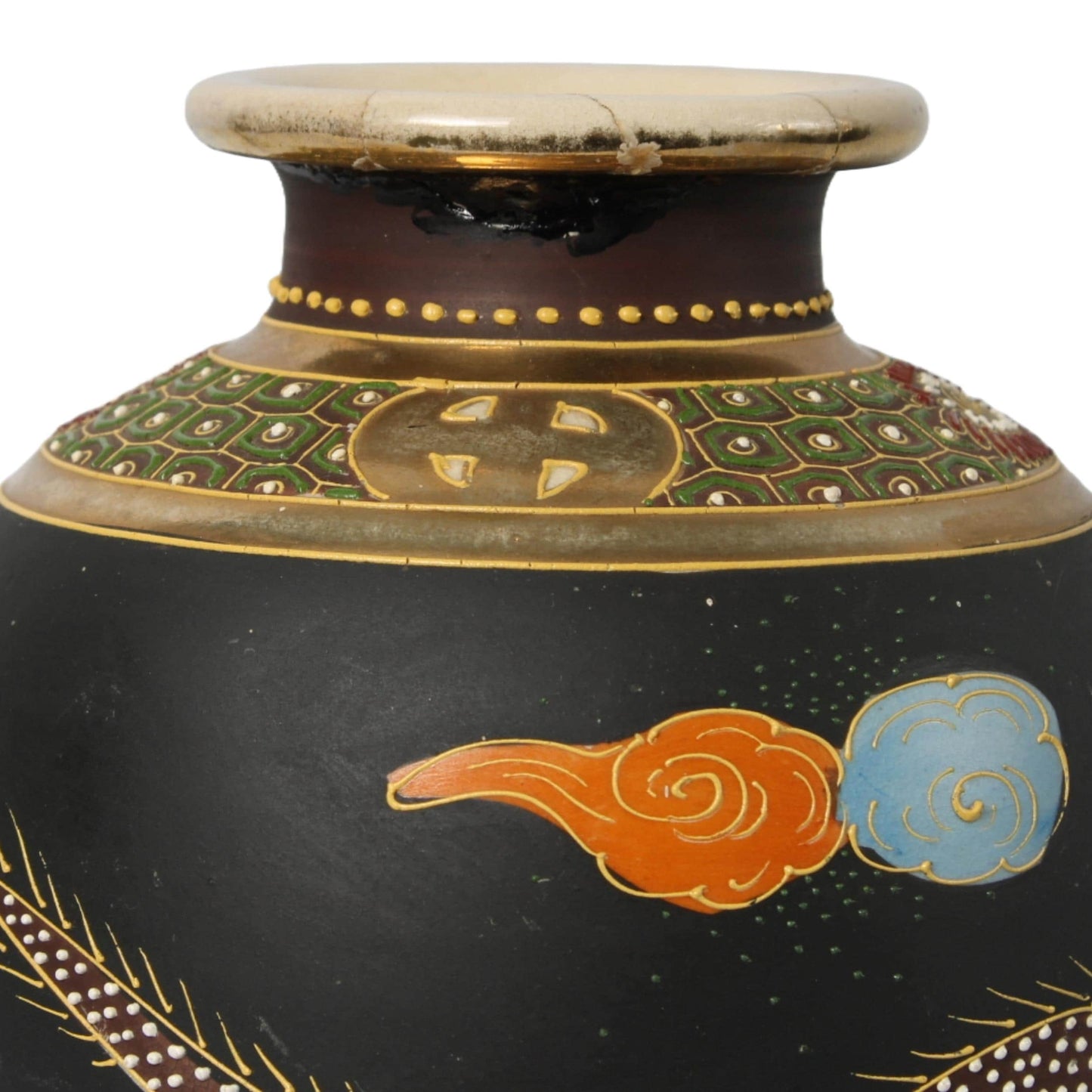 Hand-painted Japanese Vase - With Signs of Use - 20th Century Masterpiece - Free Shipping - Home Decoration