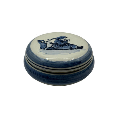 Prachtig Delfts Blauw Schaaltje met Traditioneel Design - Handgeschilderd - Perfecte Conditie - 6 cm Hoog, 13 cm Diameter  Gratis Verzending