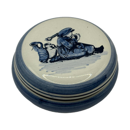 Prachtig Delfts Blauw Schaaltje met Traditioneel Design - Handgeschilderd - Perfecte Conditie - 6 cm Hoog, 13 cm Diameter  Gratis Verzending