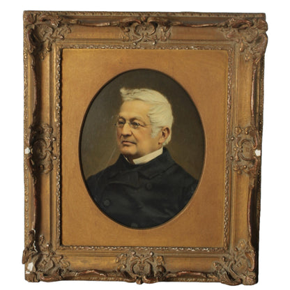 Set of 4 European Men's Portraits - 19th Century - Bach, Meyerbeer, Adolphe Thiers - Oil on Panel