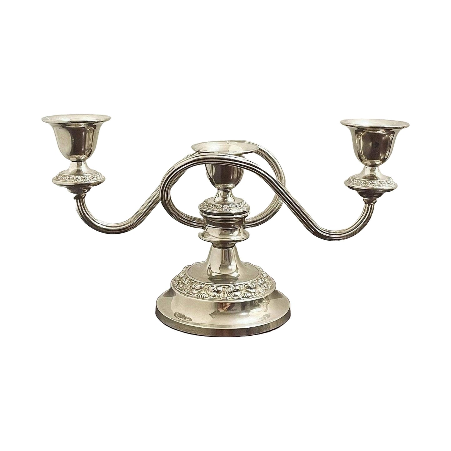 Elegante Vintage Zilveren Kandelaar Set - Lanthe van Engeland - Jaren 1950