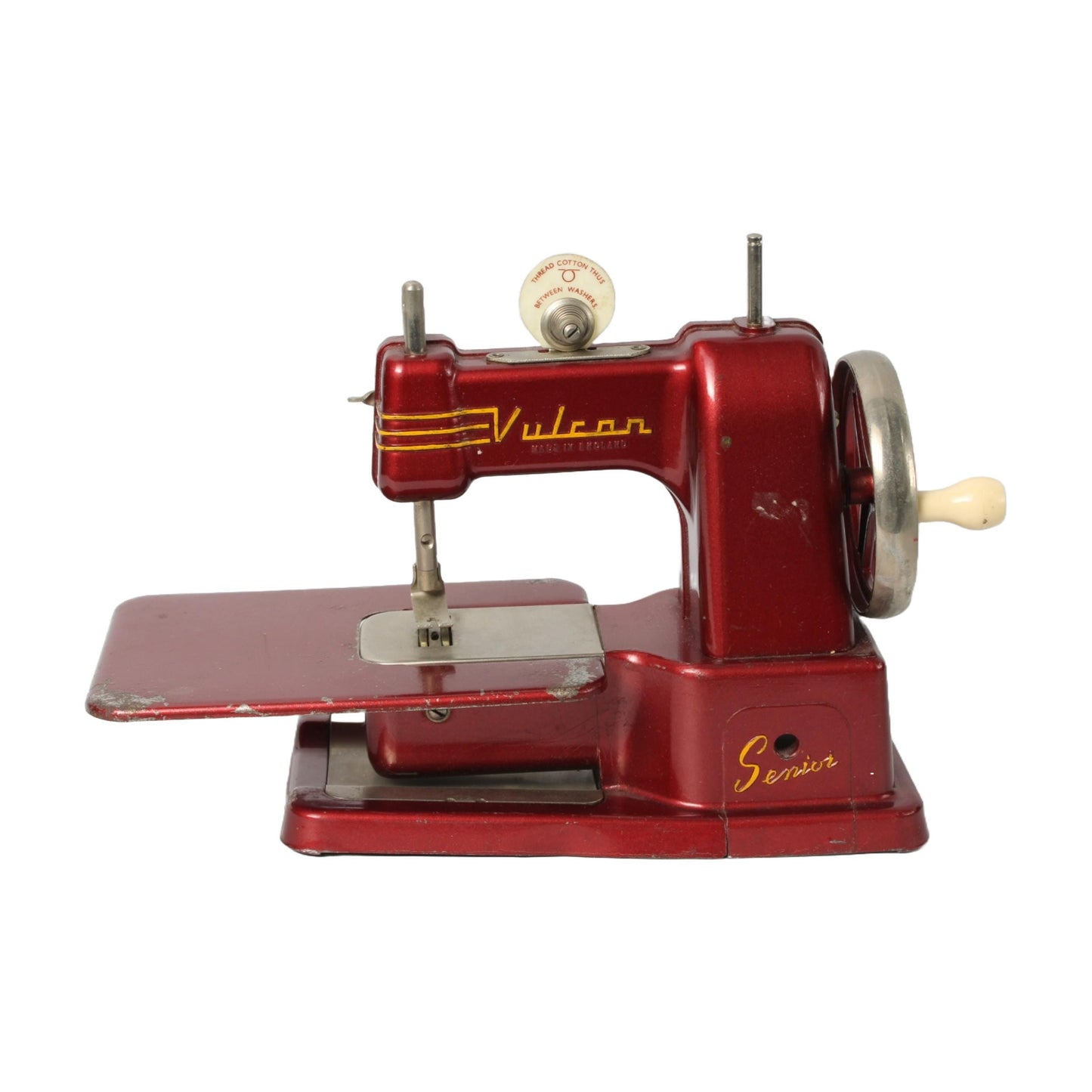Vintage Vulcan Senior Child's Sewing Machine with Original Box - Collectible Miniature Metal Sewing Machine - 1950s Toy - Gratis Verzending