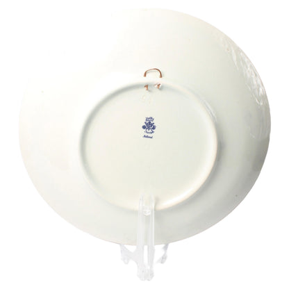 Vintage XL Delfts Blauw Bord met Winterlandschap, Chemkefa, 1950-1980