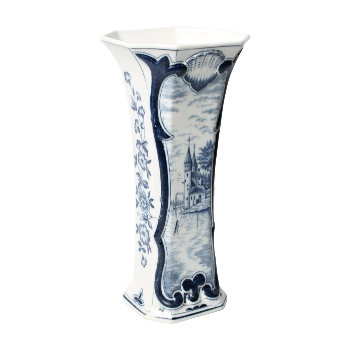 Prachtige Delftsblauwe Vaas - Traditioneel Nederlandse Vakmanschap - 20e Eeuw - Gratis Verzending - Home Decoration