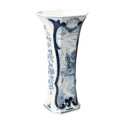 Prachtige Delftsblauwe Vaas - Traditioneel Nederlandse Vakmanschap - 20e Eeuw - Gratis Verzending - Home Decoration