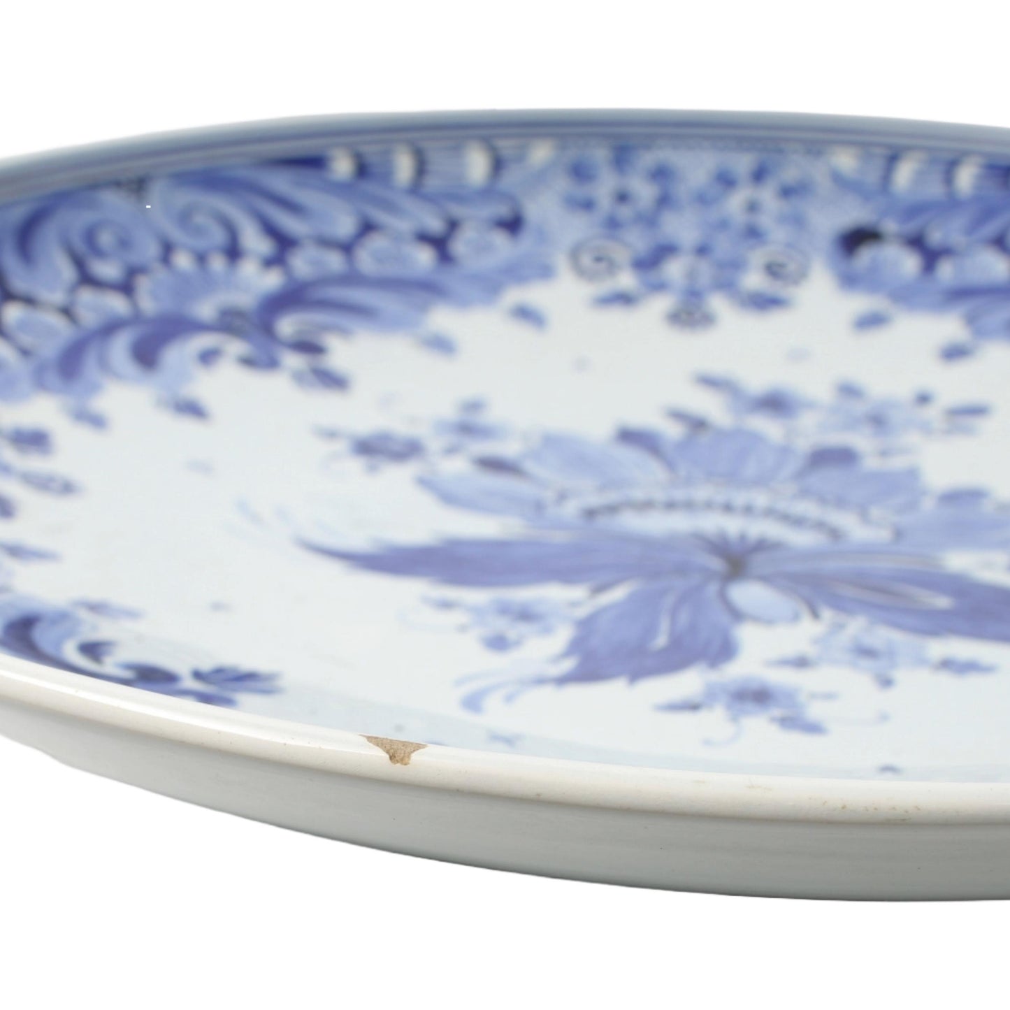 Large Delft Blue Bowl Hand-painted, Diameter 34 cm Authentic Dutch Craftsmanship - Free Shipping - Vintage - Home deco
