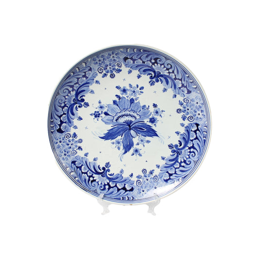 Grote Delfts Blauwe Schaal  Handgeschilderd, Diameter 34 cm  Authentiek Nederlands Vakmanschap - Gratis Verzending - Vintage - Home deco
