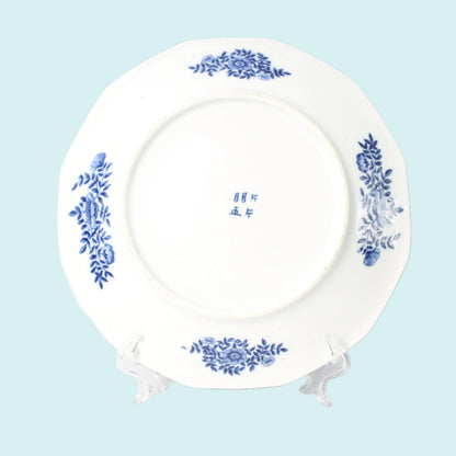 Chinese Porcelain Plate 21 cm Diameter Detailed Hand-painted Blue-White Design