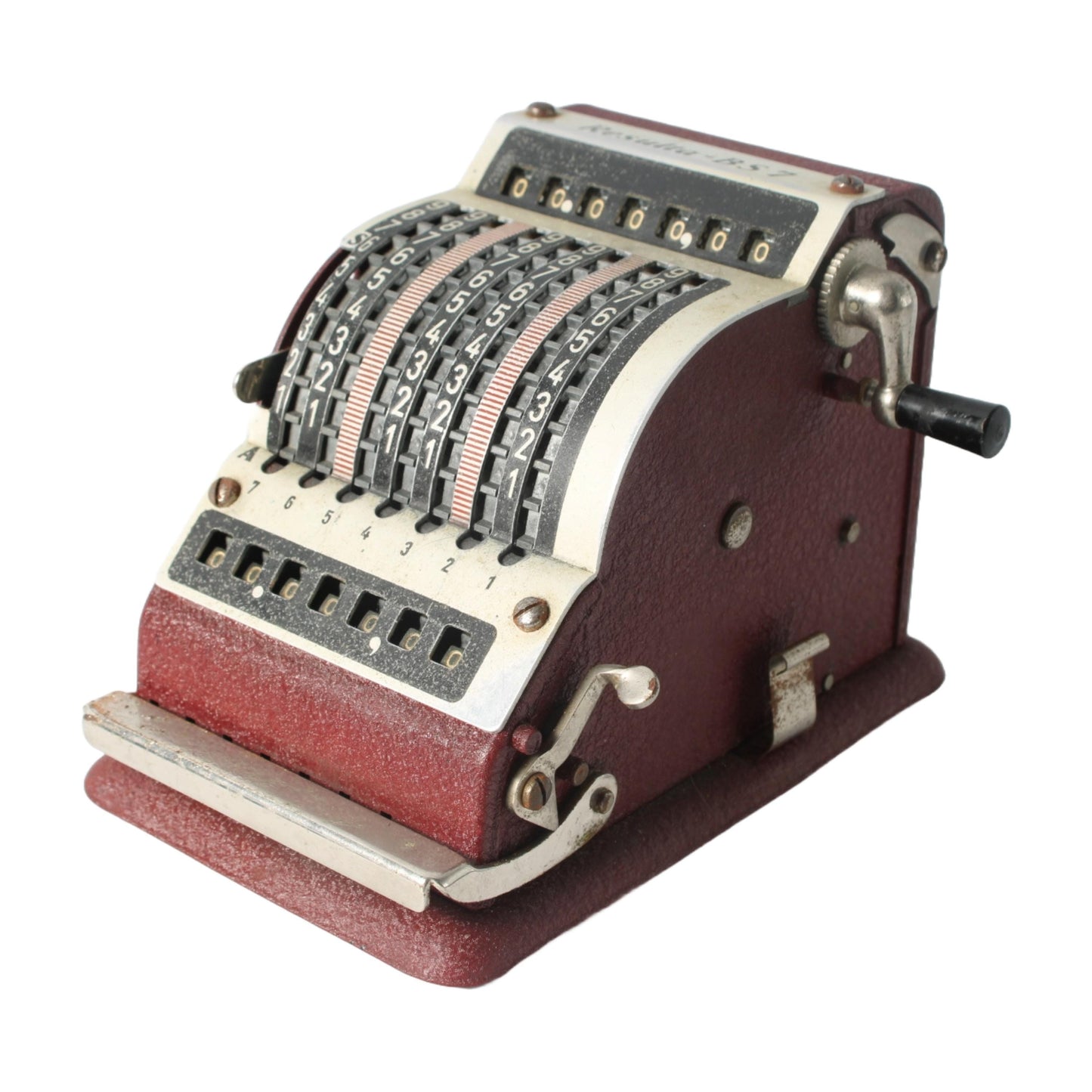 Vintage mechanische rekenmachine Resulta DS-7, jaren 1950-1960, Duitse kantoorcalculator