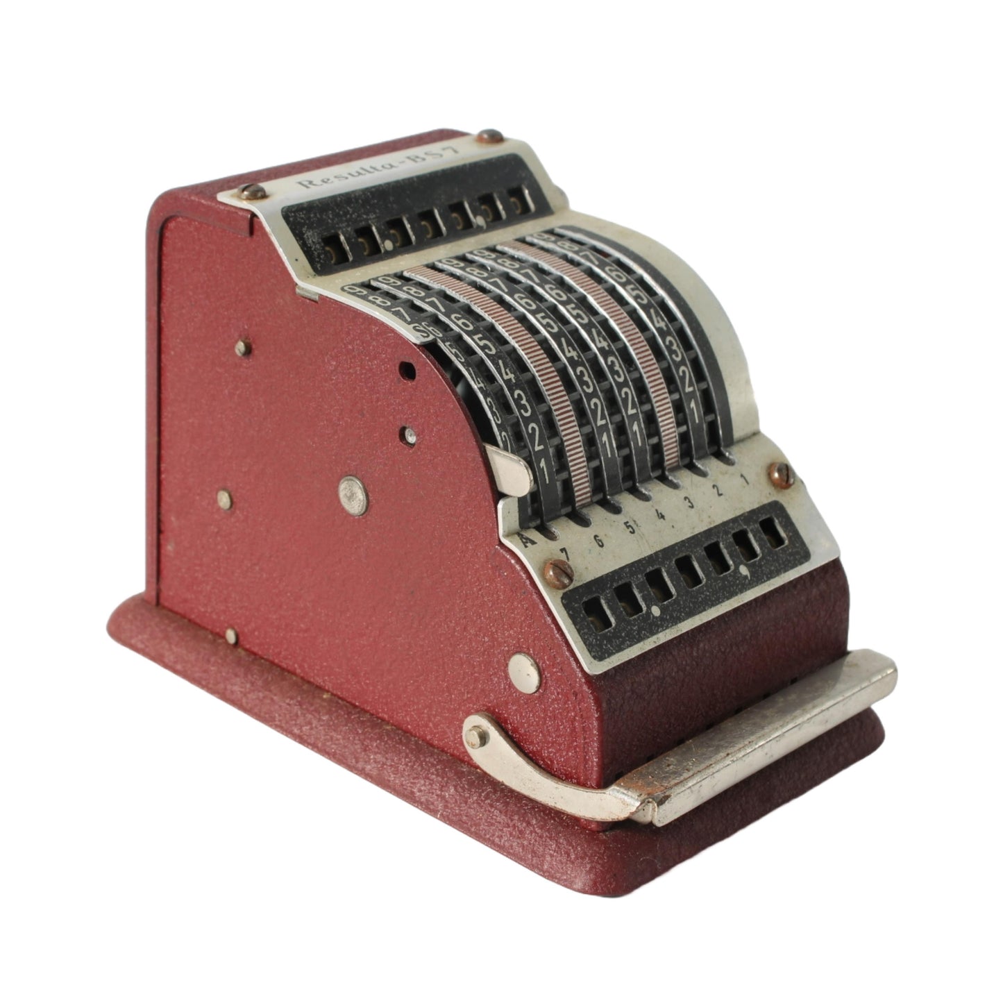 Vintage mechanische rekenmachine Resulta DS-7, jaren 1950-1960, Duitse kantoorcalculator