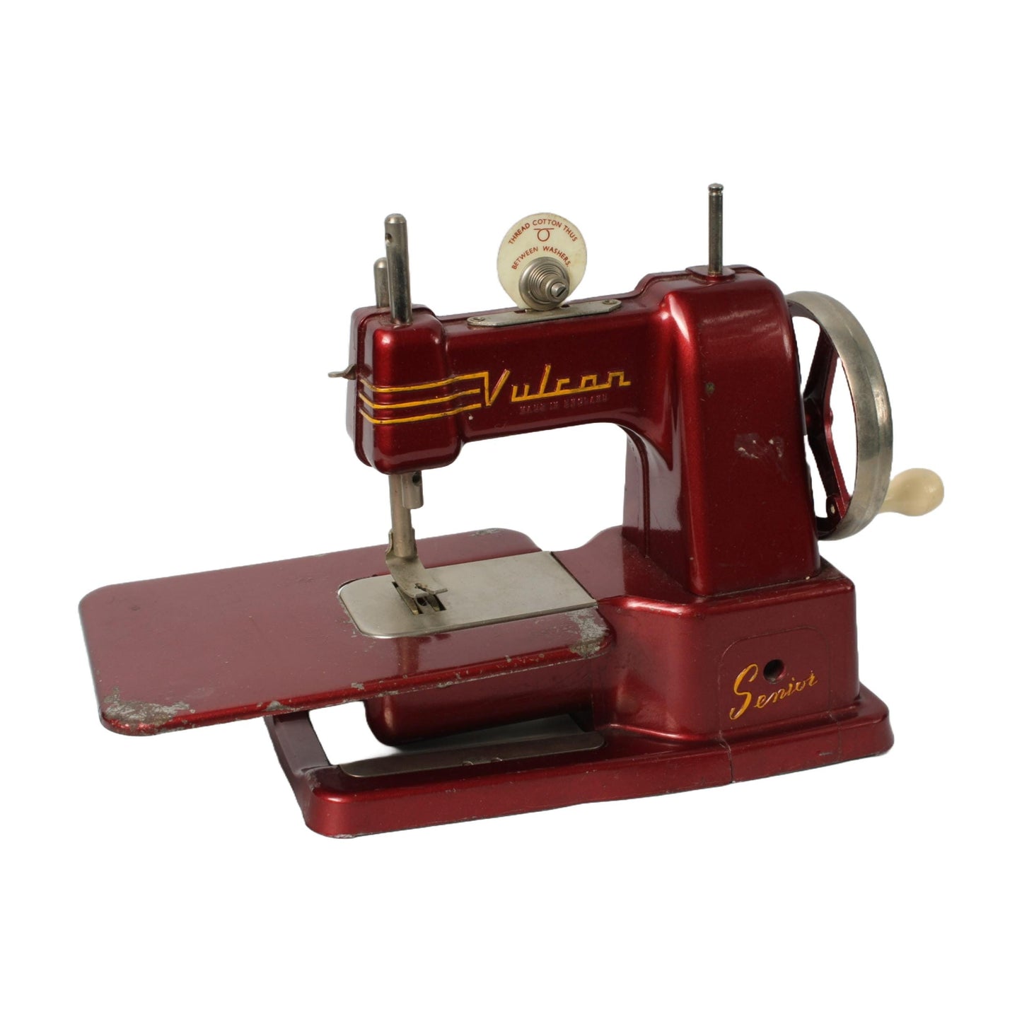 Vintage Vulcan Senior Child's Sewing Machine with Original Box - Collectible Miniature Metal Sewing Machine - 1950s Toy - Gratis Verzending