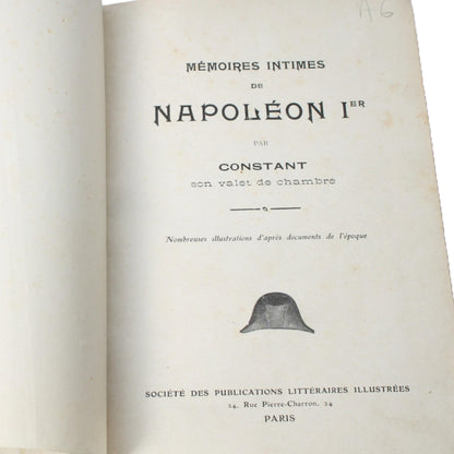 Set van 2 - Delen Memoires Intimes de Napoleon 1er door Constant - Gratis Verzending - Zeldzaam boek