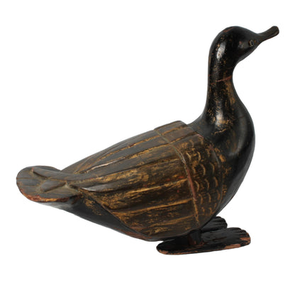Handgemaakt Houten Beeld van een Chinese Lakeend - Traditioneel Houtsnijwerk - Trouw en Harmonie - Gratis Verzending - Home Decoration