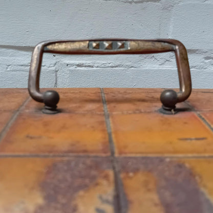 Vintage Metalen Lunchbox met Handvat en Slot, Circa 1920