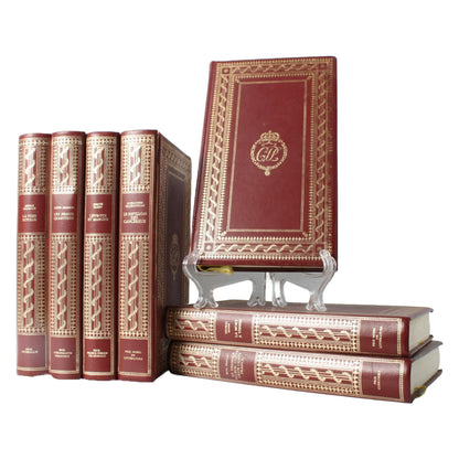 Luxe Lederen Boekenreeks van Klassieke Literatuur - Gelimiteerde Editie Collectie - Franstalig - Decoratieve boeken - Gratis Verzending
