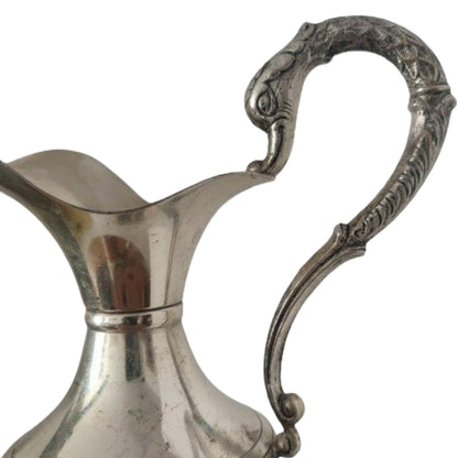 Vintage Brandy Karaf van Verzilverd Metaal en Geslepen Kristal, Gio. Buton, Bologna, Italië, Circa 1950-1960, Gratis Verzending