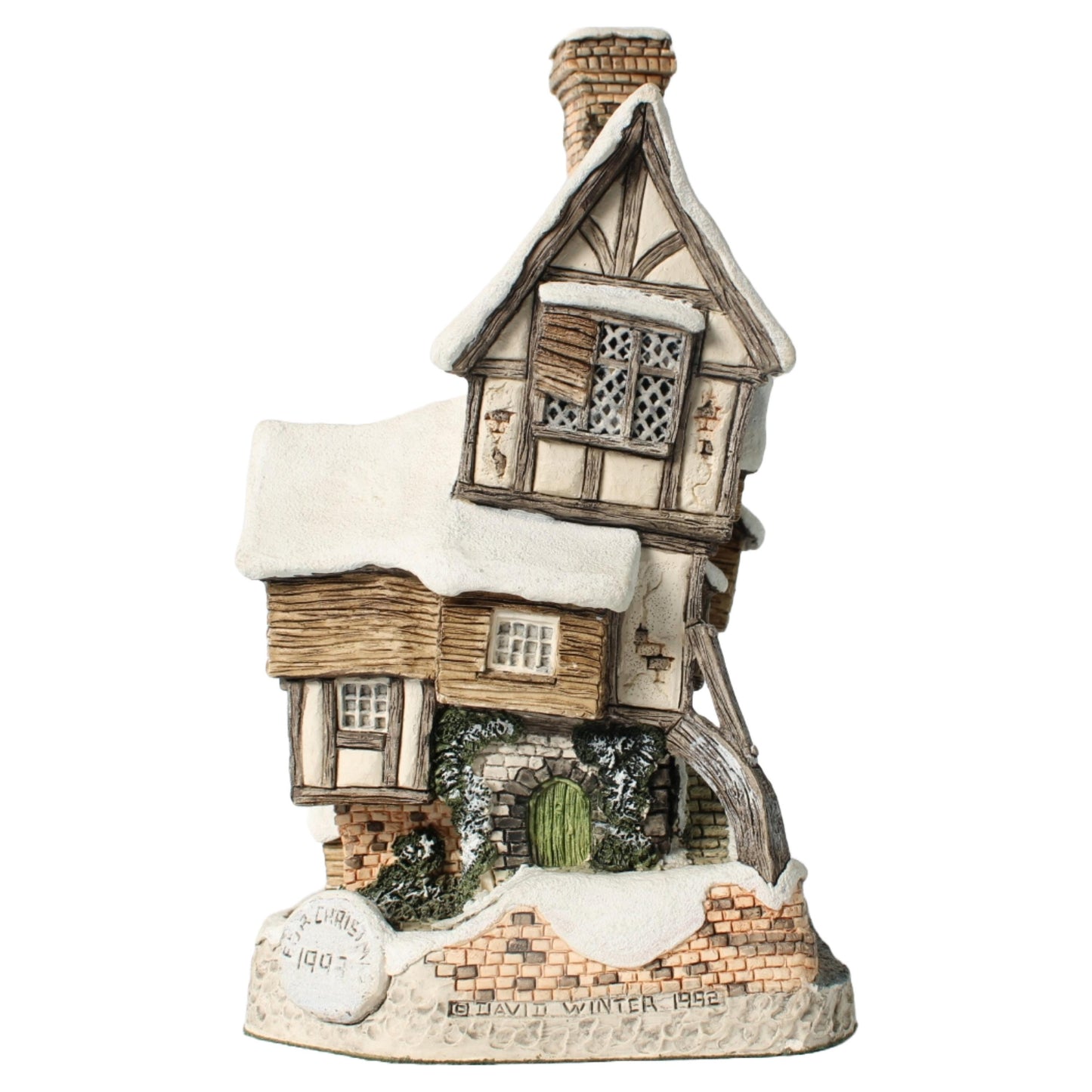 Authentieke David Winter Cottage "Old Joes Beetling Shop" 1993, handgemaakt, vintage miniatuurhuisje, zeldzaam verzamelobject
