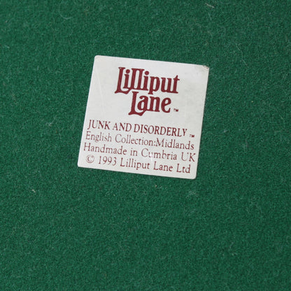 Zeldzame Lilliput Lane Junk and Disorderly cottage, handgemaakt miniatuurhuisje, vintage uit 1993, Engelse nostalgie, verzamelobject