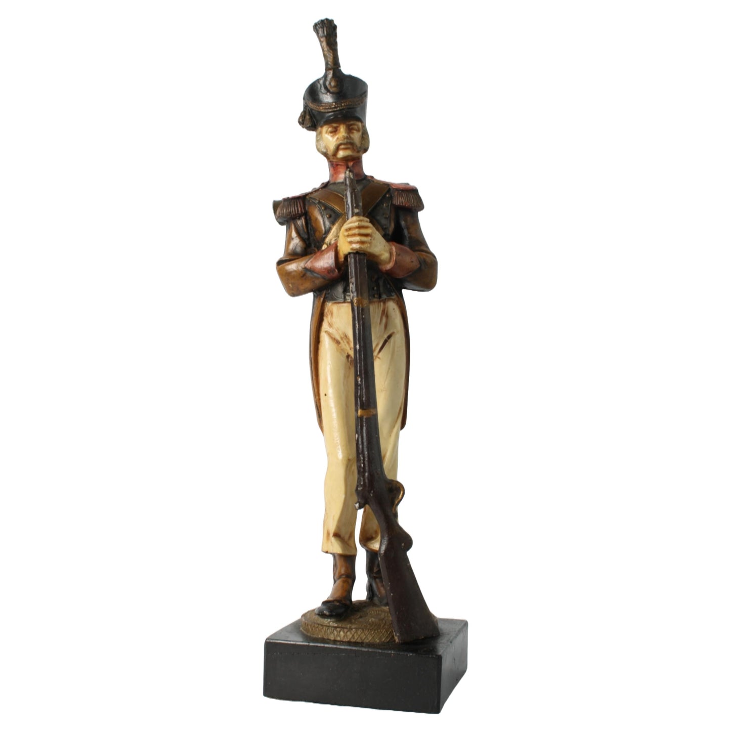 Handgeschilderd Figuratief Beeld van Soldaat, Circa 19e-20e Eeuw, Griekse Maker S. Pazopoulou, Verzamelaarsobject