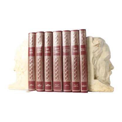 Luxe Lederen Boekenreeks van Klassieke Literatuur - Gelimiteerde Editie Collectie - Franstalig - Decoratieve boeken - Gratis Verzending