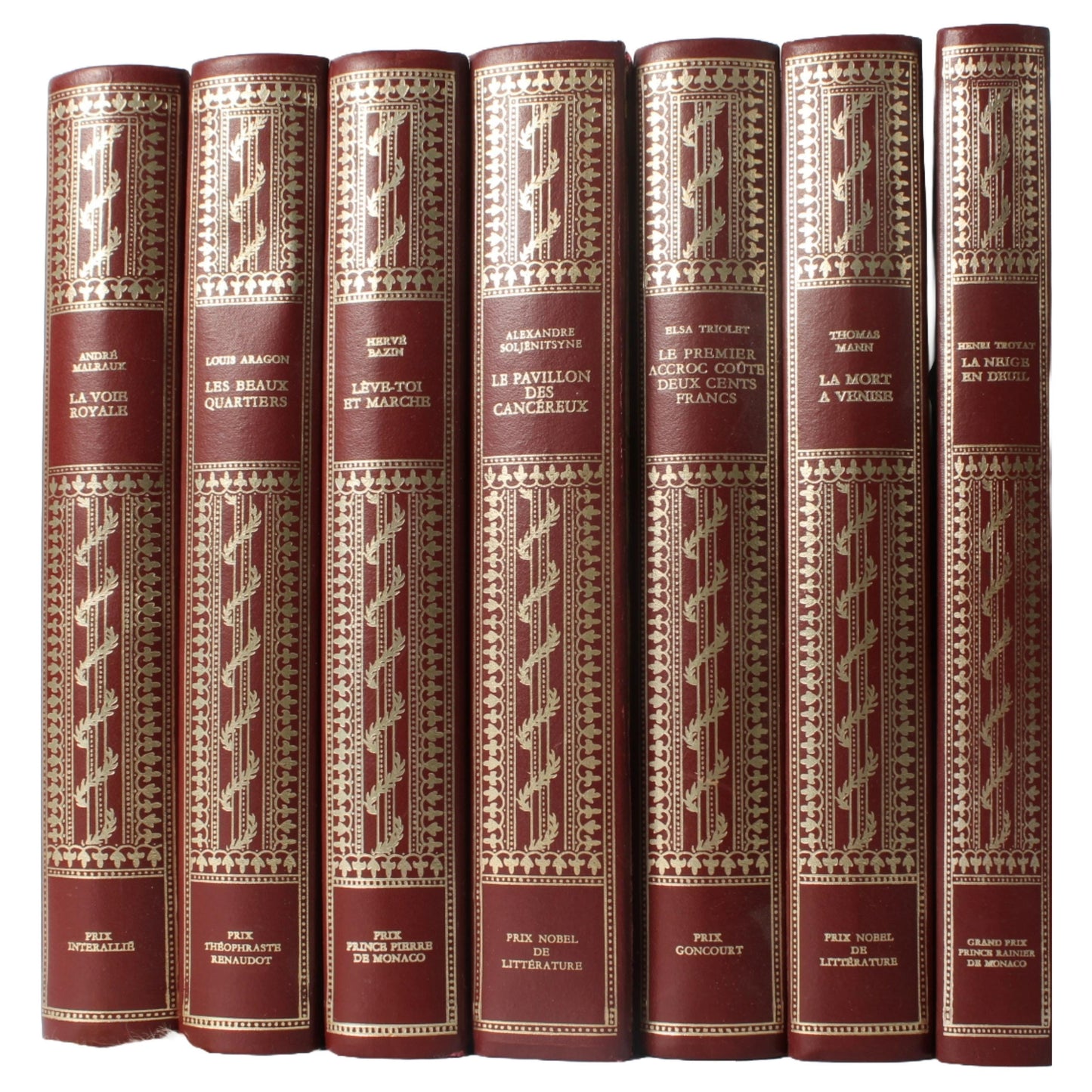 Luxe Lederen Boekenreeks van Klassieke Literatuur - Gelimiteerde Editie Collectie - Franstalig - Decoratieve boeken - Gratis Verzending