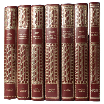 Luxe Lederen Boekenreeks van Klassieke Literatuur - Gelimiteerde Editie Collectie - Franstalig - Decoratieve boeken - Gratis Verzending