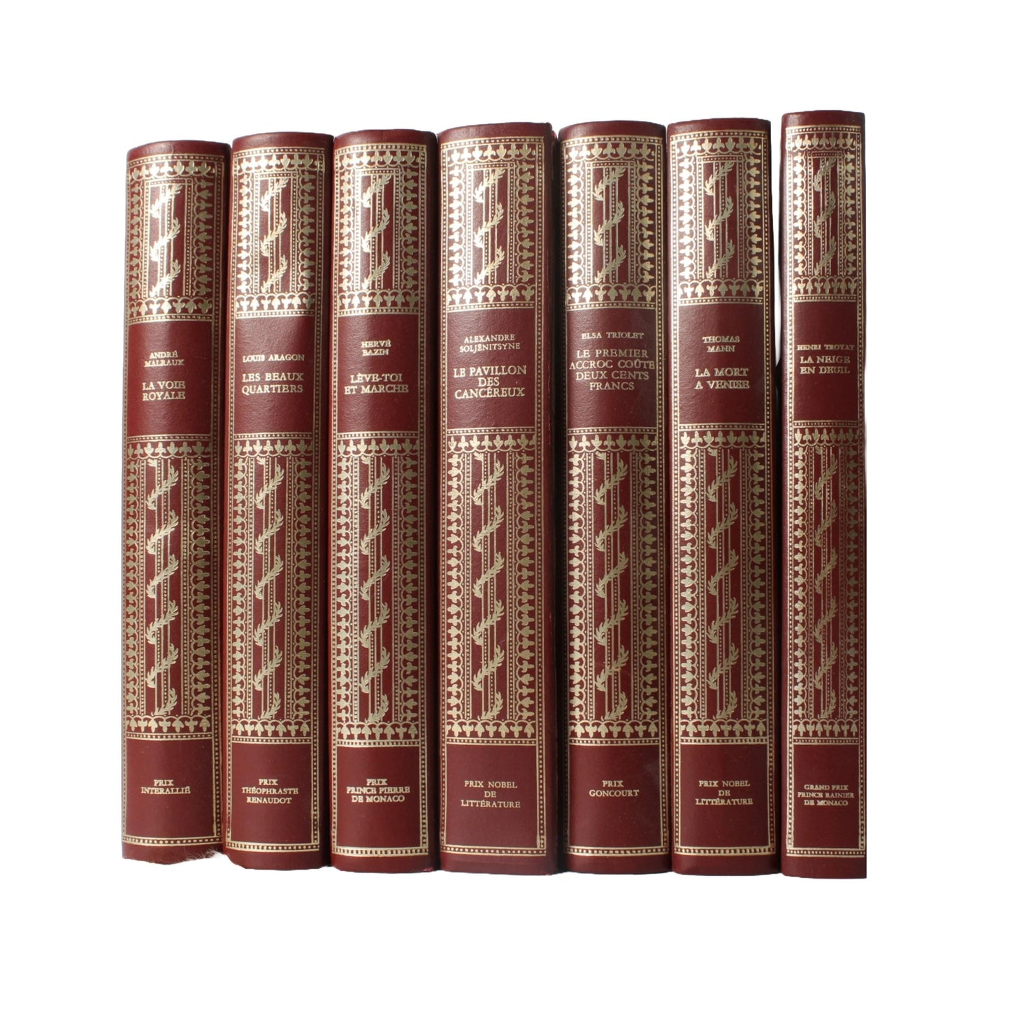 Luxe Lederen Boekenreeks van Klassieke Literatuur - Gelimiteerde Editie Collectie - Franstalig - Decoratieve boeken - Gratis Verzending