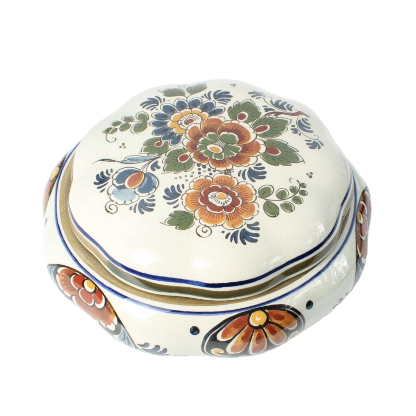 Traditionele 11-delige Handbeschilderde Polychrome Delfts Aardewerk Set - Vazen, Borden, Potten, Gratis Verzending, Delts Blauw, Kaststel