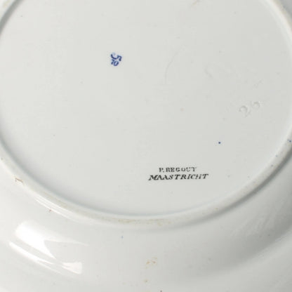 Antiek P. Regout Maastricht Bord "Lievelingen", Handgeschilderde Landelijke Scène, Circa 1900, Verzamelobject, Gratis verzending