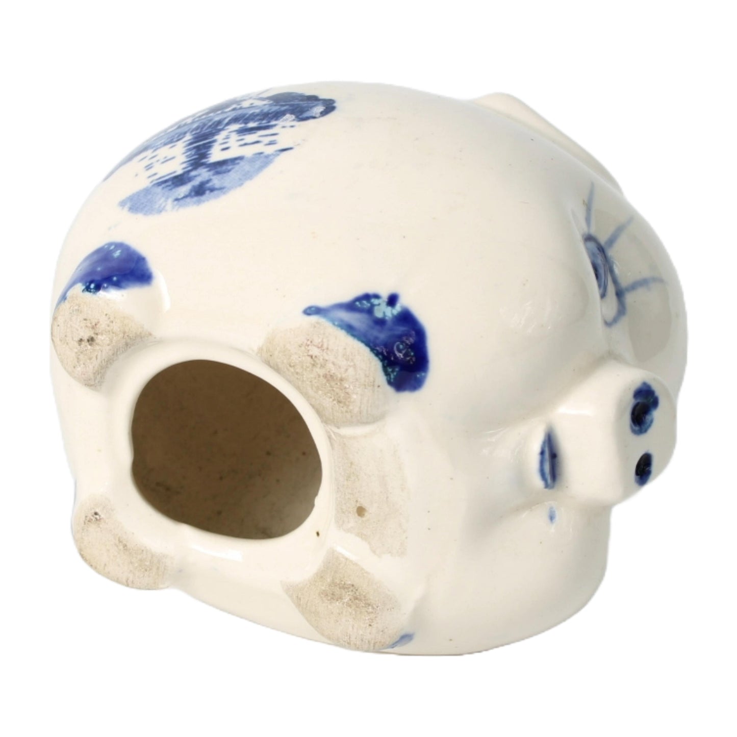 Traditioneel Delfts blauw spaarvarken, handgeschilderd, 10 cm, decoratief object uit Nederland