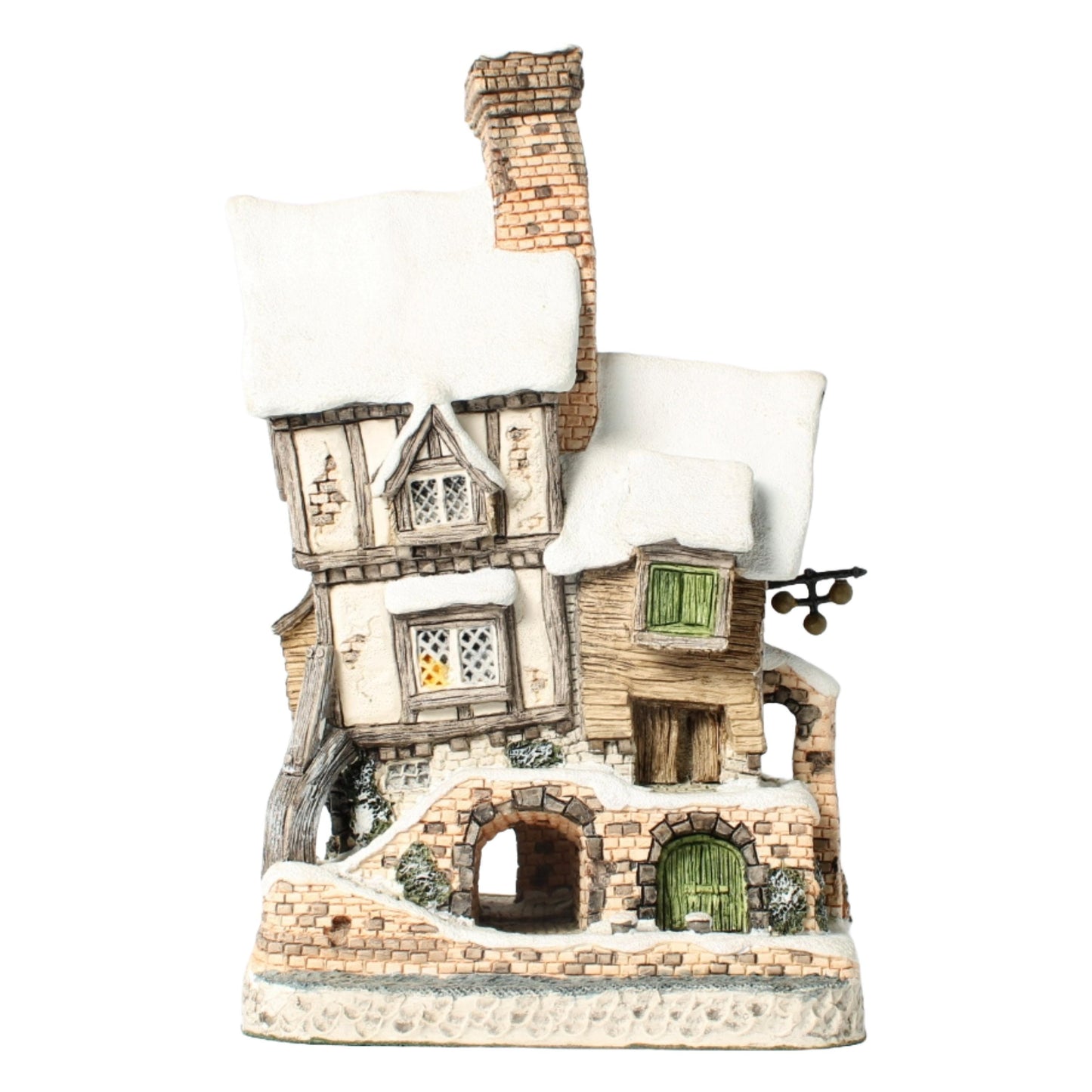 Authentieke David Winter Cottage "Old Joes Beetling Shop" 1993, handgemaakt, vintage miniatuurhuisje, zeldzaam verzamelobject