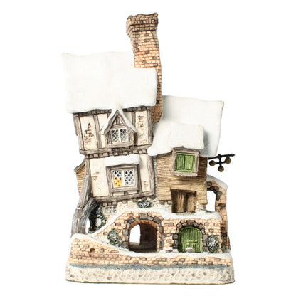 Authentieke David Winter Cottage "Old Joes Beetling Shop" 1993, handgemaakt, vintage miniatuurhuisje, zeldzaam verzamelobject