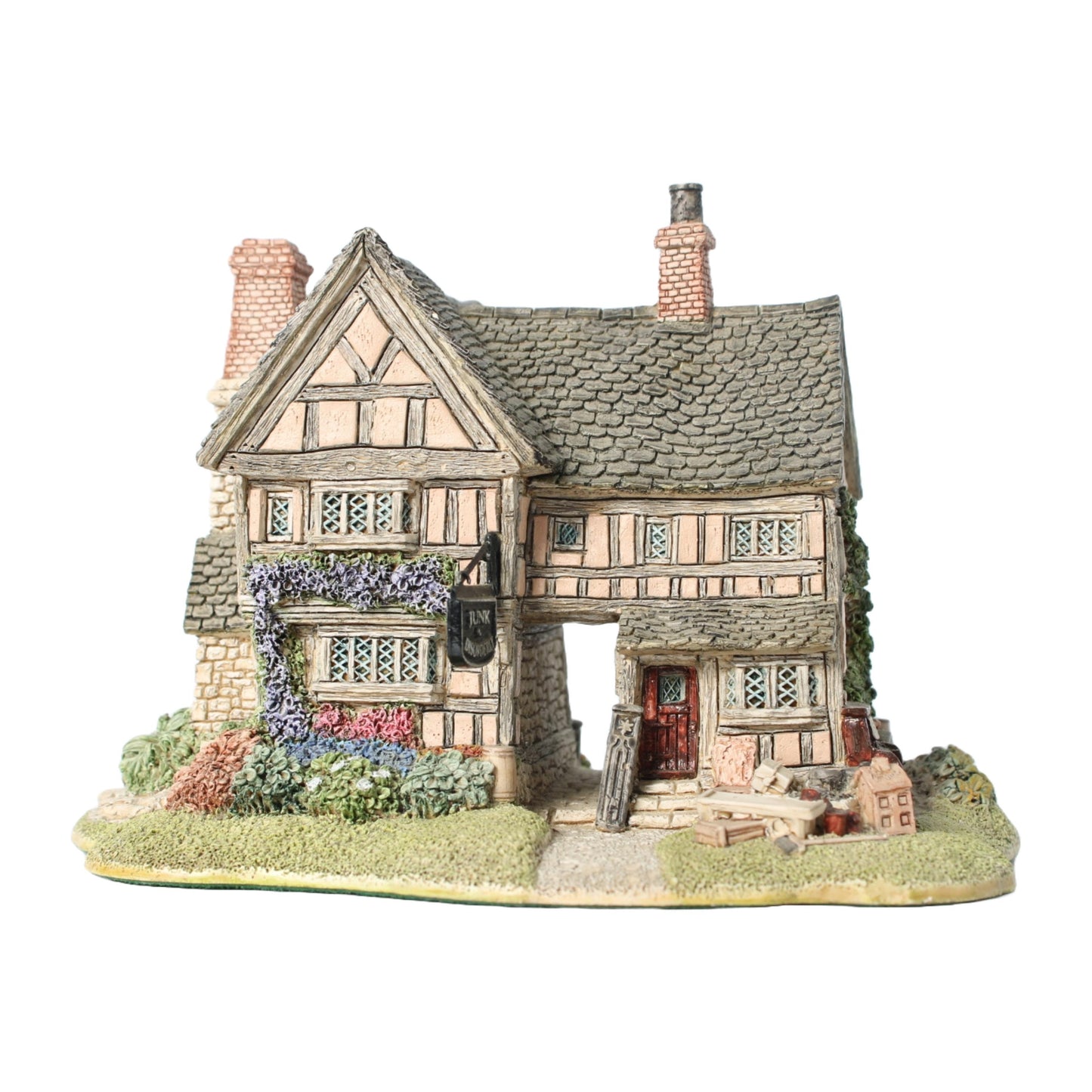 Zeldzame Lilliput Lane Junk and Disorderly cottage, handgemaakt miniatuurhuisje, vintage uit 1993, Engelse nostalgie, verzamelobject