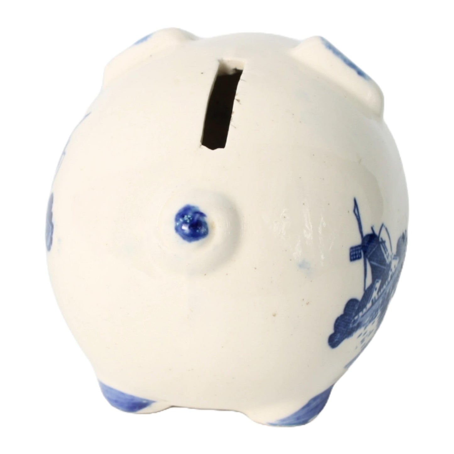 Traditioneel Delfts blauw spaarvarken, handgeschilderd, 10 cm, decoratief object uit Nederland