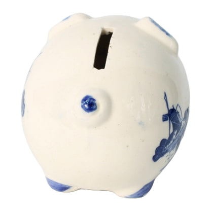Traditioneel Delfts blauw spaarvarken, handgeschilderd, 10 cm, decoratief object uit Nederland