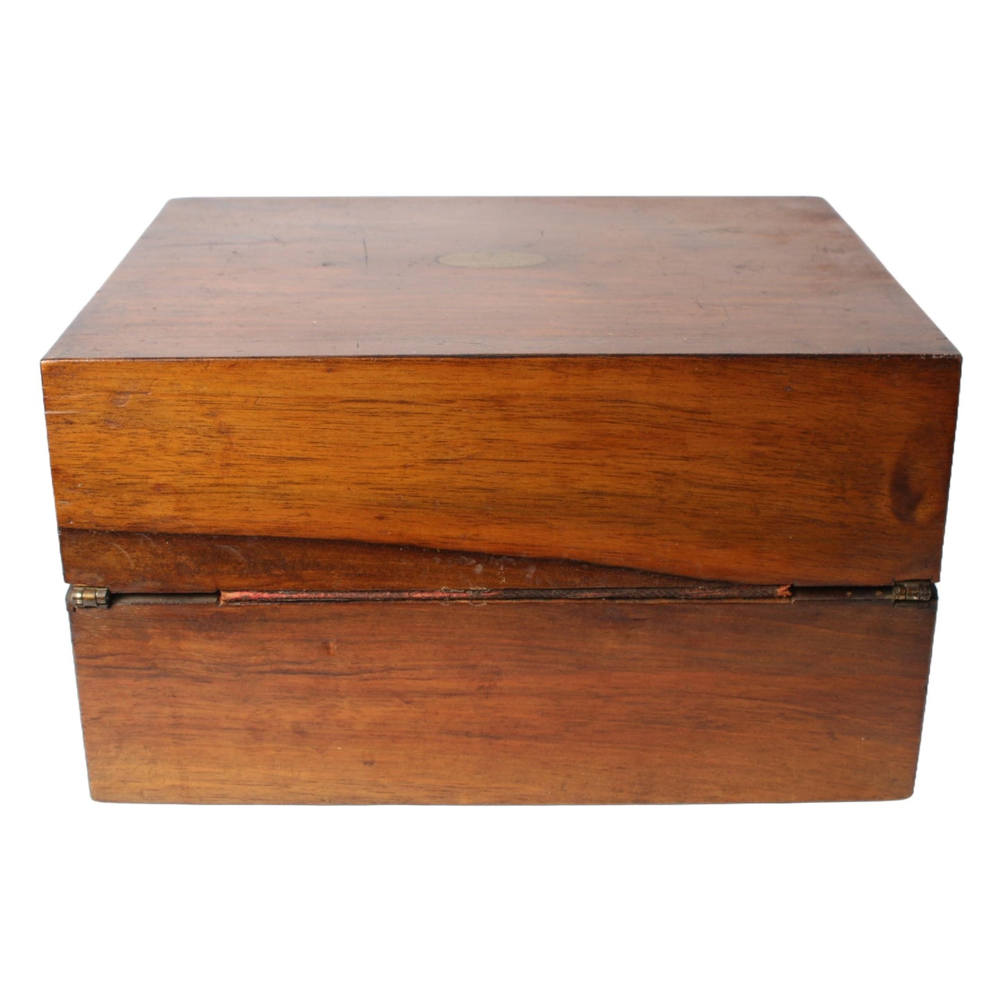 Antieke houten schrijfdoos  19e eeuw (1850-1880), compact & elegant ontwerp, origineel fluwelen schrijfoppervlak, gratis verzending!