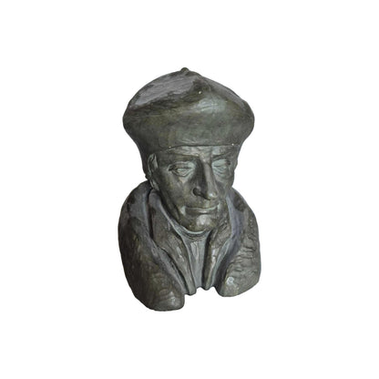 Keramisch borstbeeld van Desiderius Erasmus | Gesigneerd door Antheunis | Historisch decoratief kunstwerk | Gratis verzending | Rotterdam