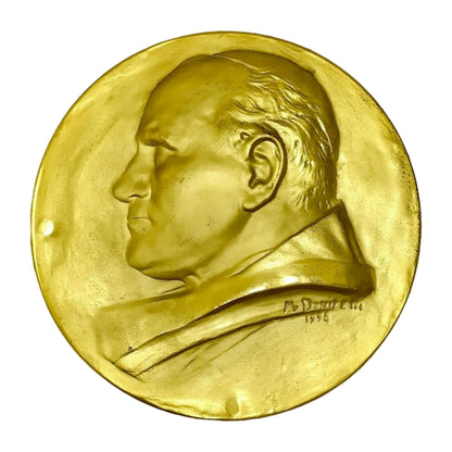 Gouden reliëf van paus Johannes Paulus II | Mario Donizetti | 1998 | Religieuze kunst | Gratis Verzending | Verzamelobject | Zeer zeldzaam