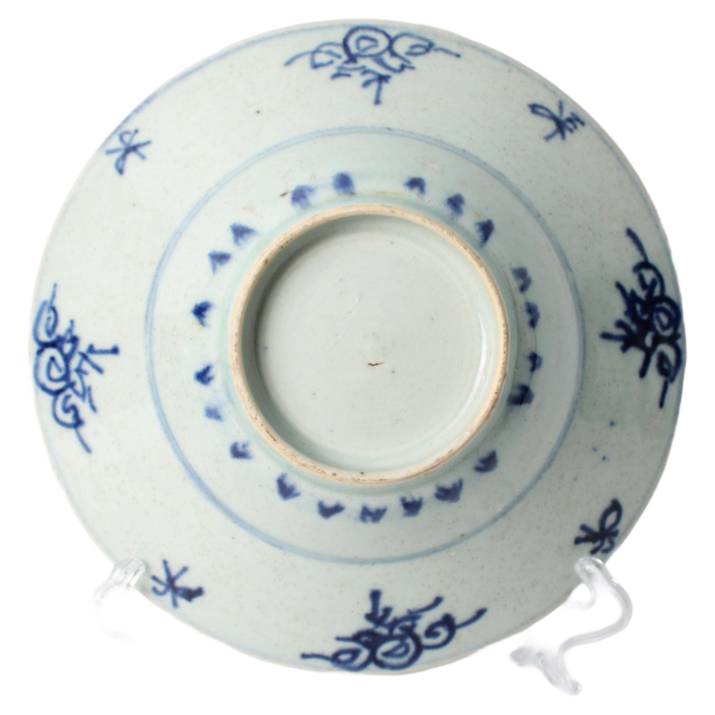 Zeldzame antieke Chinese klapmutskommen | Qing-dynastie porselein met blauw-wit decor Traditionele handbeschilderde rijstkommen (set van 3)