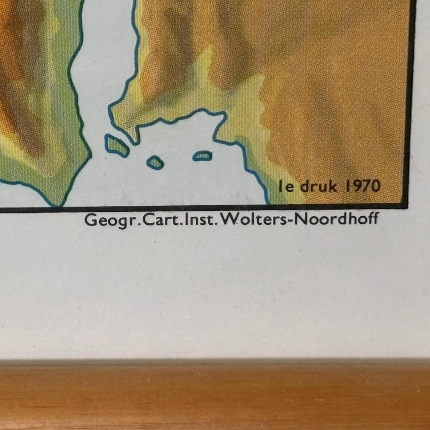 Vintage educatieve wandkaart ‘Zendingsreizen van Paulus  Wolters-Noordhoff 1970  religieuze schoolkaart christendom  100 × 75 cm